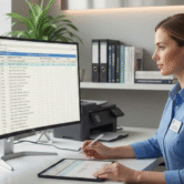 Medical billing specialist reviewing charts and software to learn how to select correct CPT codes accurately in 2025