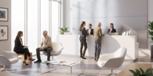 Clinic branding attract more patients through professional reception design and strong visual identity